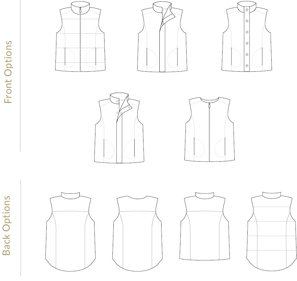 PPLN-02 Puffer Vest Printable PDF Pattern 