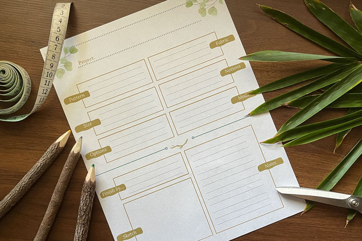 Twig + Tale Sewing Planner - FREE PDF download