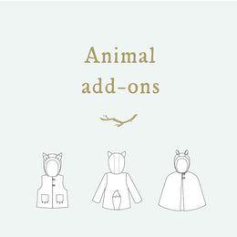 Animal Add-on Sewing Pattern ~ both Adult and Child sizes available