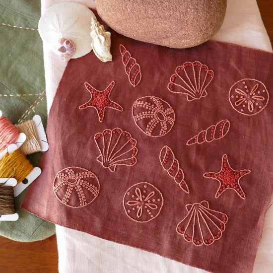 Seashell embroidery collection - digital embroidery pattern from Twig + Tale