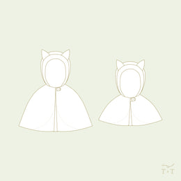 Animal Cape Sewing Pattern - Doll