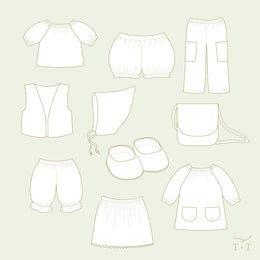 Doll Clothes Sewing Pattern BUNDLE ~ 10 Garments