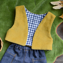 Reversible Vest Sewing Pattern - Doll