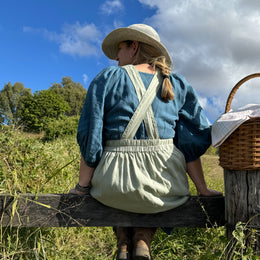 Wildflower Pinafore for adults - digital sewing pattern and video class from Twig + Tale