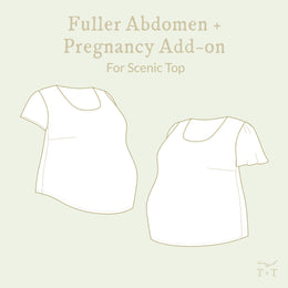 Fuller Abdomen + Pregnancy Add-on Sewing Pattern - Women's/Curved Fit ~ for Scenic Top