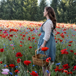 Wildflower Pinafore for adults - digital sewing pattern and video class from Twig + Tale