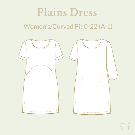 Plains Dress - Women's/Curved Fit~ Digital Pattern + Video Class