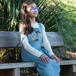 Wildflower Pinafore for children - digital sewing pattern and video class from Twig + Tale