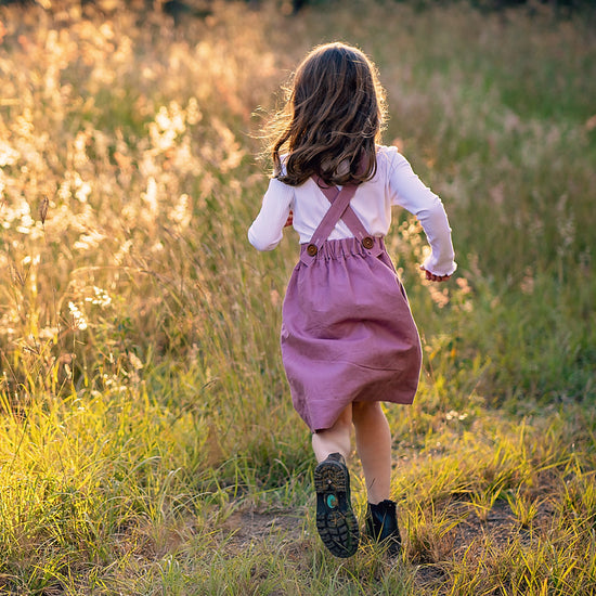 Wildflower Pinafore for children - digital sewing pattern and video class from Twig + Tale