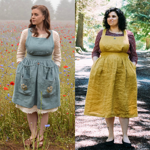 Wildflower Pinafore Women's Curved Fit - Digital sewing pattern and video class from Twig + Tale