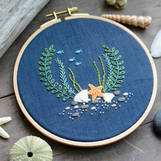 Undersea garden embroidery pattern - digital embroidery pattern from Twig + Tale