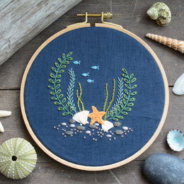 Undersea garden embroidery pattern - digital embroidery pattern from Twig + Tale