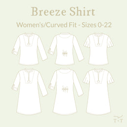 Breeze Shirt Sewing Pattern - Women's/Curved Fit