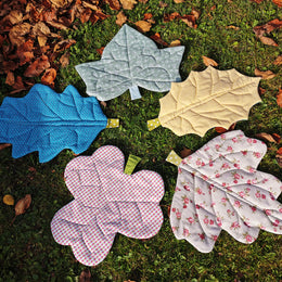 Doll Sized Leaf Blanket digital PDF sewing pattern by Twig + Tale