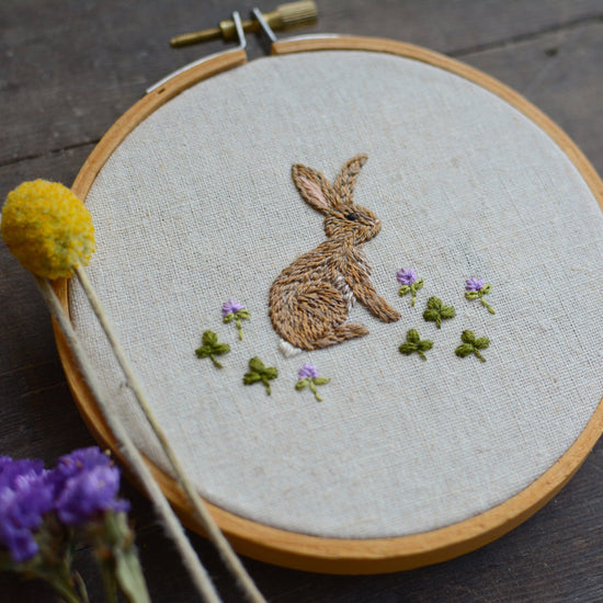 Bunny Amongst the Grasses - Embroidery ~ Digital Pattern + Video