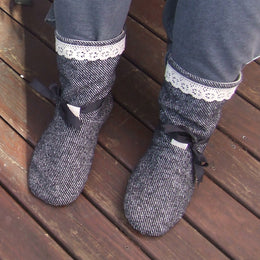 Tie Back Boots - Adult sizes - PDF digital sewing pattern by Twig + Tale  8