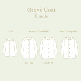 BUNDLE - Grove Coat Sewing Patterns - Family