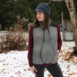 Nestledown Add-on Sewing Pattern for Trailblazer VEST - Adult ~ Zip in Baby-Wearing + Pregnancy Panels