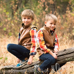 Boys - Outerwear trailblazer vest pdf digital sewing pattern by twig and tale